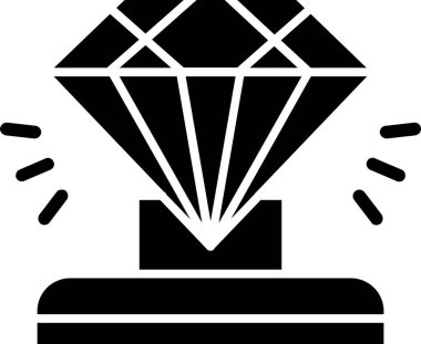 Elmas. Web simgesi basit illüstrasyon