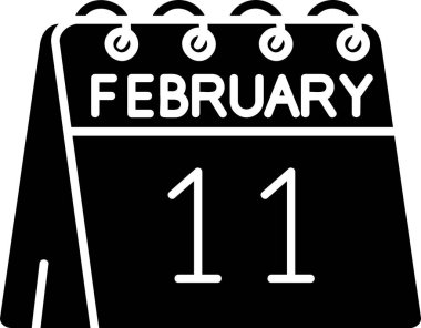 1 Şubat 'ta. düz stil takvim simgesi tasarımı. bir aylık tarih, saat ve takvim.