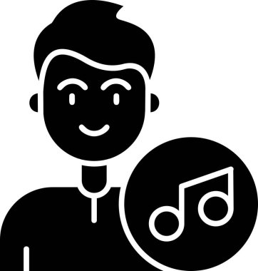 Not simgesi olan bir adam