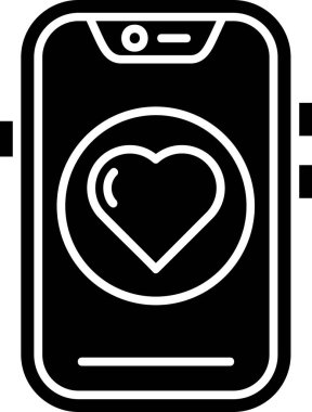 Akıllı telefon simgesi, basit vektör illüstrasyonu