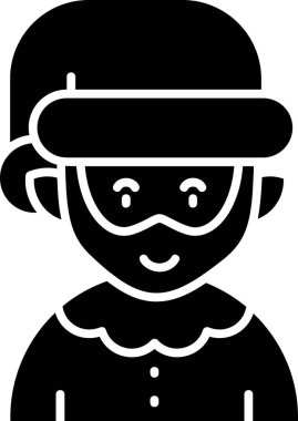 Erkek çocuk simgesi katı bir şekilde