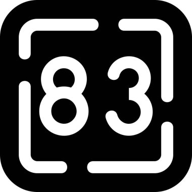 Bir 9-8 simgesinin vektör illüstrasyonu