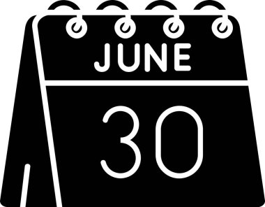 Haziran 2 glyph vektör tasarımı