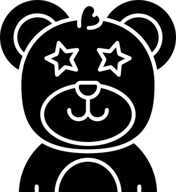 ayı simgesi, vektör çizimi beyaz arkaplanda izole edildi