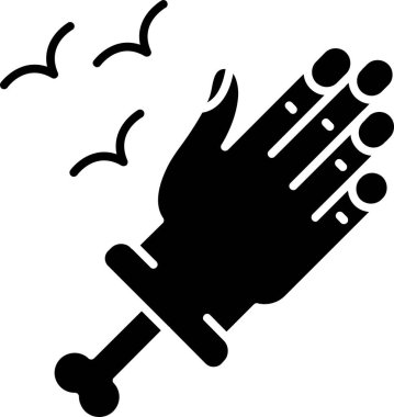 Eldiven simgesi, basit illüstrasyon