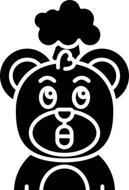 panda baş vektör çizgisi simgesi