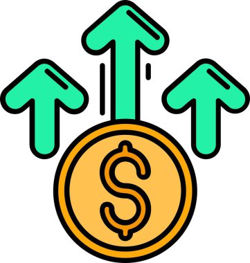 Para için. Web simgesi basit illüstrasyon