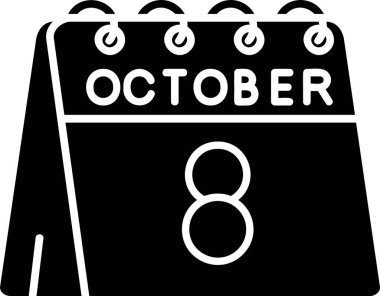 Takvim Ekim Glyph simgesi