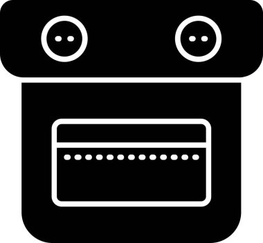 Düz dizaynlı veri merkezi sunucu simgesi