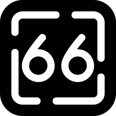 6 6 simgesinin vektör illüstrasyonu