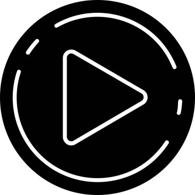 Oynayın. Web simgesi basit illüstrasyon