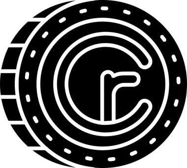 Para birimi kripto para birimi simgesi ana hat biçiminde