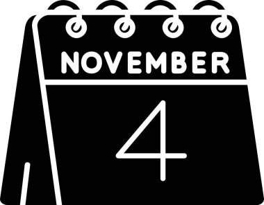 Kasım Kasım Glyph vektör simgesi