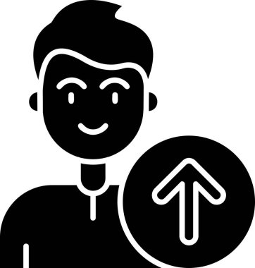 Adamım. Web simgesi basit illüstrasyon