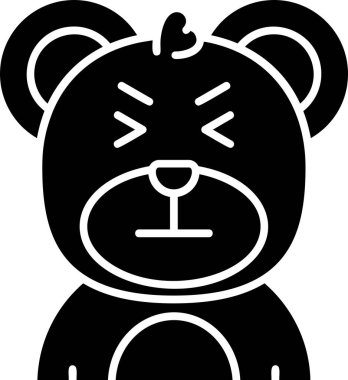 kızgın panda simgesi vektör illüstrasyonu