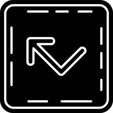 ok ana hatlar biçiminde simge aşağı