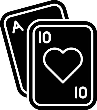 Poker kartı ikonu vektör illüstrasyonu