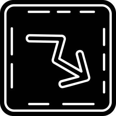 Bir yol simgesinin vektör illüstrasyonu