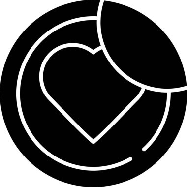 Bir kalp simgesinin vektör illüstrasyonu