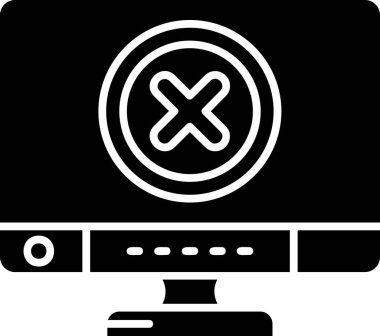 Bilgisayar. Web simgesi basit illüstrasyon