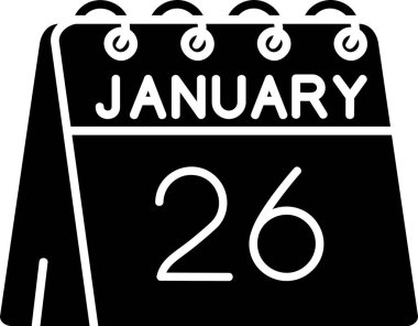 takvim glyph vektör simgesi tasarımı