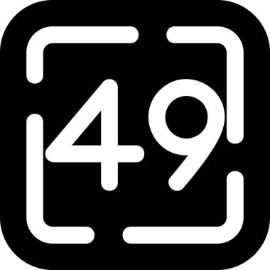 6 numaralı simge, vektör, illüstrasyon