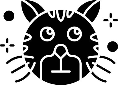 kedi simgesi, vektör illüstrasyonu