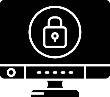  kilit simgesi vektör çizimi tasarımı