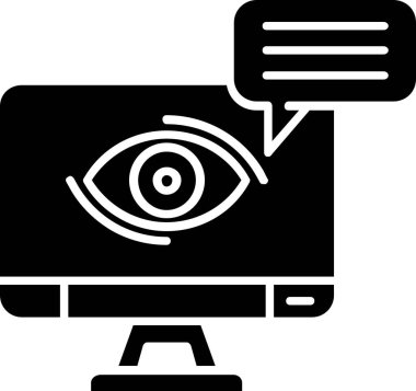 Göz. Web simgesi basit illüstrasyon