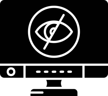 Bilgisayar. Web simgesi basit tasarım