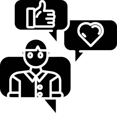 Aşk. Web simgesi basit illüstrasyon