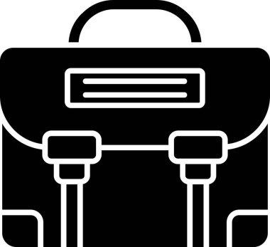 sırt çantası simgesi, vektör illüstrasyonu