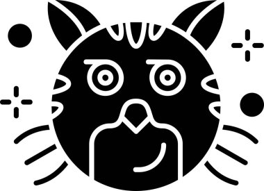 Hayvan yüzlü hayvan simgesi taslak biçiminde