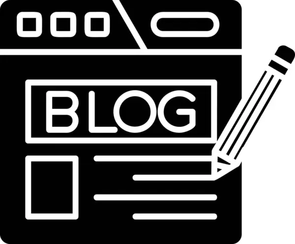 Blog yazıyorum. Web simgesi basit illüstrasyon