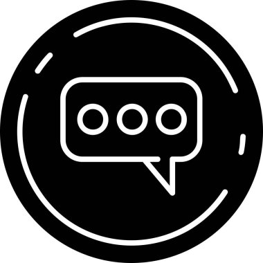 Konuşma Sohbeti simgesi, vektör illüstrasyonu