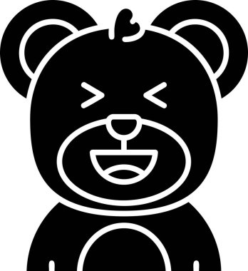 panda yüz ifadesi simgesi ana hat biçiminde