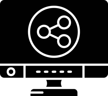 Bilgisayar. Web simgesi basit tasarım