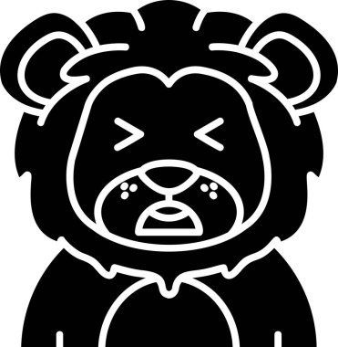 Hayvan panda simgesi katı bir şekilde