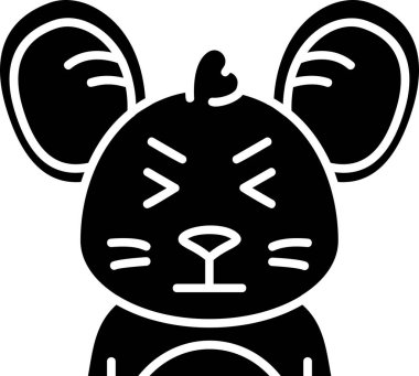 Şirin çizgi film faresinin vektör çizimi