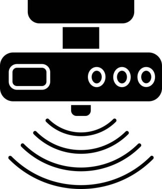 CCTV kamera simgesi, vektör illüstrasyonu