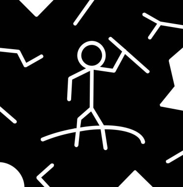 Çubuk figür çubuk simgesi ana hat biçiminde