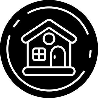 Ev. Web simgesi basit illüstrasyon