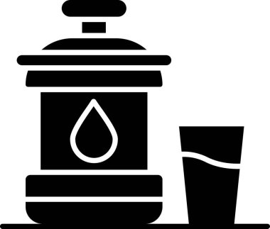 Beyaz arkaplanda izole edilmiş yağ simgesi ve illüstrasyon vektörü