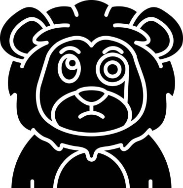 panda simgesi, vektör illüstrasyonu