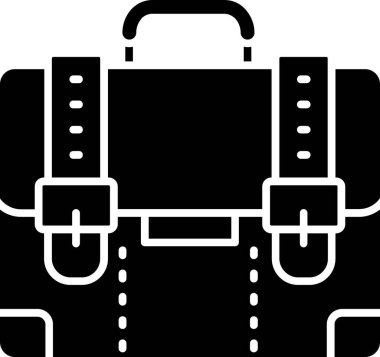 çanta dosya simgesi, basit vektör illüstrasyonu