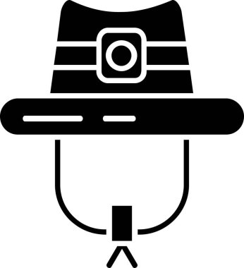 şapka moda simgesi, vektör illüstrasyonu