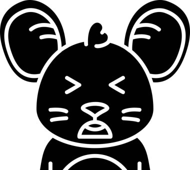 Hayvan panda simgesi katı bir şekilde