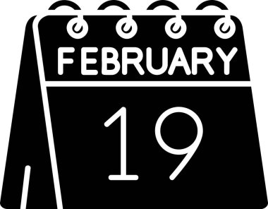 Bir satır biçimi takviminde 10 Şubat tarihi