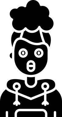 Kadın. Web simgesi basit illüstrasyon