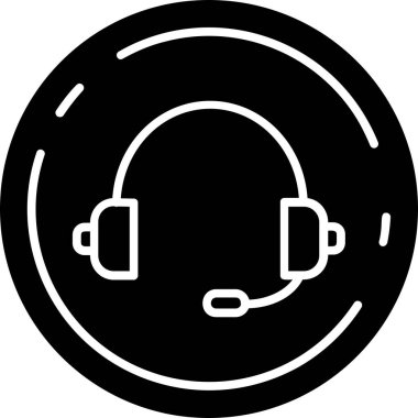 Kulaklık simgesinin vektör illüstrasyonu